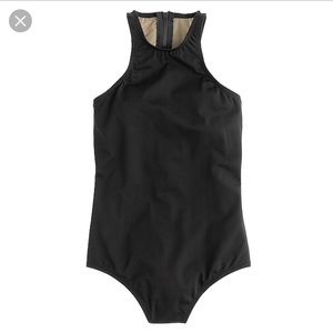 J. Crew high neck bathing suit with zip up back
